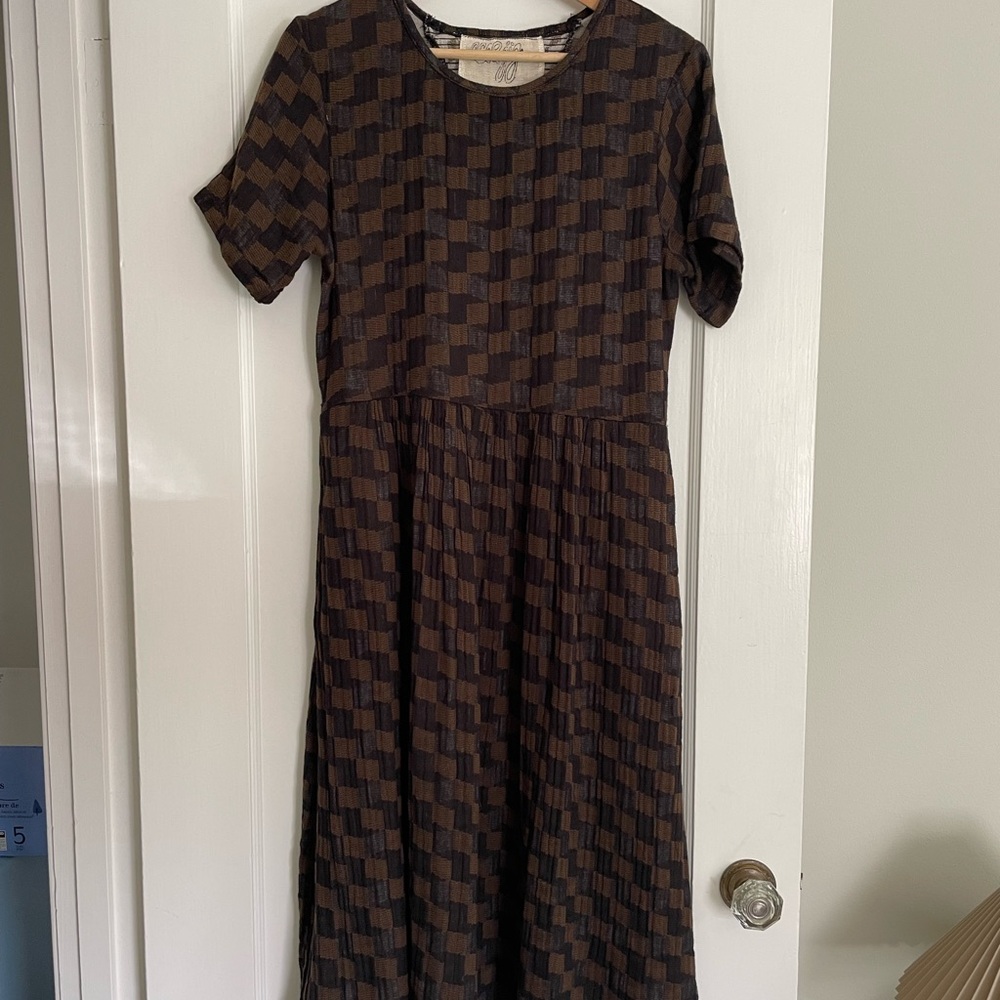Ace&Jig Brown Checkered Dress